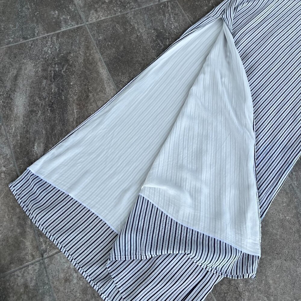 Paolita Voyage 100% Silk Striped Maxi Dress Cover Up Size Medium Missing Tie - Picture 12 of 15